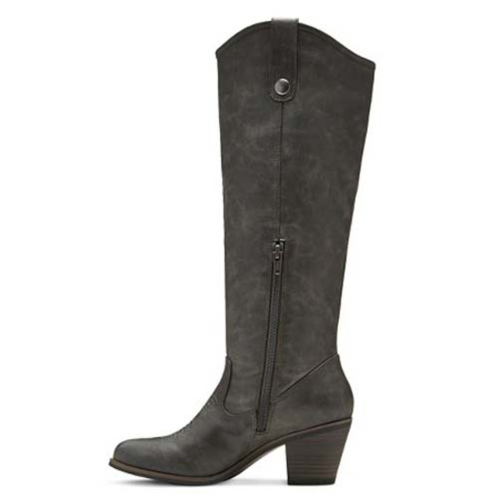 Mossimo Esmeralda Western Cowboy Charcoal Boots - Picture 2 of 7